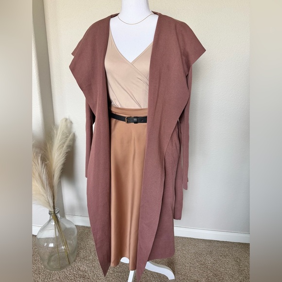NWT Love Tree - Elegant Sophisticated Mauve Women's Knit Coat - Picture 6 of 17